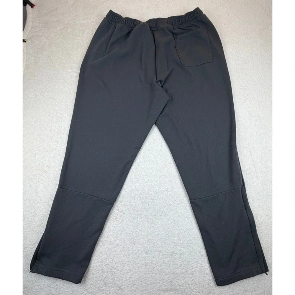 Adidas‎ Mens Fleece Lined Track Pants Gray Joggers 2XL JC6022 Zip Ankle